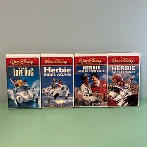 Disney’s The Love Bug Collection VHS Tapes, Lot of 4 Movies, Classic Kid Movies